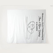 Memories Made at Wedding Backdrop Photo Prop タペストリー (正面(横))