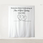 Memories Made at Wedding Backdrop Photo Prop タペストリー (正面)