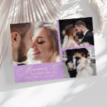 Memories Made With Love Wedding Wisteria Photo サンキューカード<br><div class="desc">Modern and elegant wedding thank you photo card featuring a text that says "Memories made with love." You can add another photo on the back with a message. Wisteria lemon.</div>
