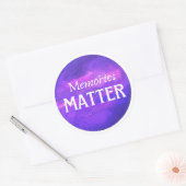 Memories Matter ALZ Awareness Sticker ラウンドシール (封筒)