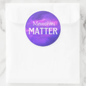 Memories Matter ALZ Awareness Sticker ラウンドシール (バッグ)
