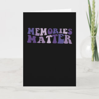 Memories Matter Alzheimer Brain Awareness Support カード