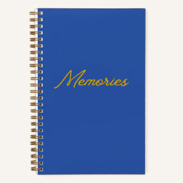 "Memories" Memory Journal In Blue & Data ノートブック