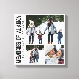 Memories of Alaska Vacation Photo Keepsake キャンバスプリント