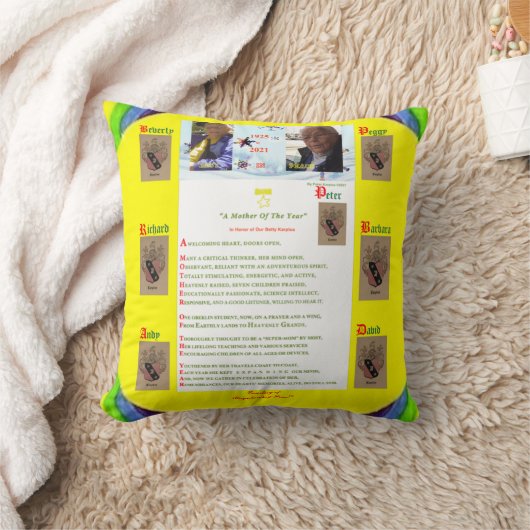 「Memories of Betty Karplus 1925-2021」枕 クッション (ブランケット)