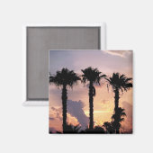 Memories of Palm Trees at Sunset | Limassol Cyprus マグネット (正面/裏面)