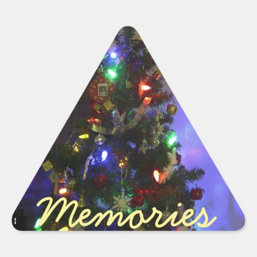 Memories RoseWritesによるクリスマスツリーステッカー 三角形シール (正面)