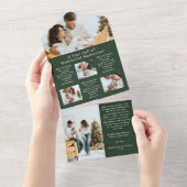 Memories Year In Reviewフォトコラージホリデーカード オールインワン招待状 (貼ってはがせる)