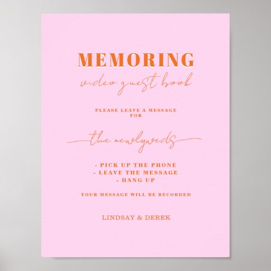 Memoring Guest Book Message Poster ポスター (正面)