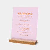 Memoring Guest Book Message Sign アクリルサイン (傾斜)