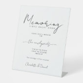 Memoring Guest Book Message Sign 台座サイン (正面)