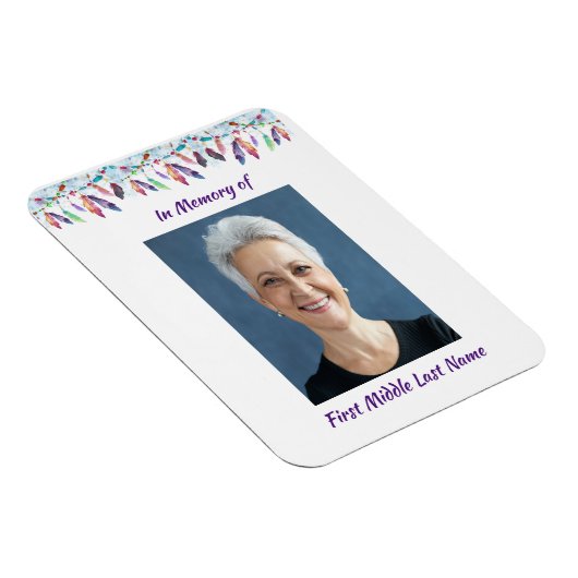 Memory Keepsake  Feathers Boho Tribal Native マグネット (右側)