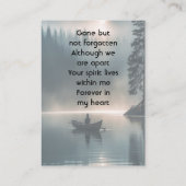  Memory Keepsake Wilderness Lake Canoe 名刺 (裏面)