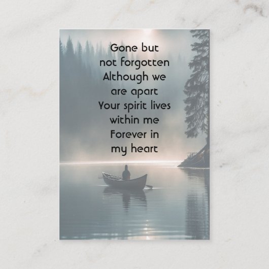  Memory Keepsake Wilderness Lake Canoe 名刺 (裏面)