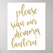 Memory Lantern 8x10のサインにサインし結婚てください ポスター (正面)