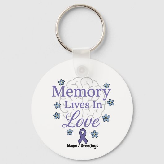 Memory Lives In Love Alzheimer’s Awareness キーホルダー (正面)