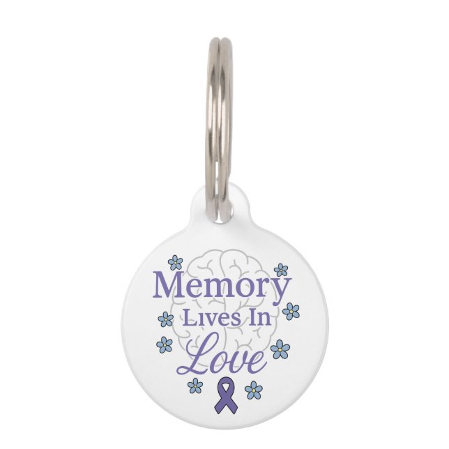 Memory Lives In Love Alzheimer’s Awareness ペット　ネームタグ (正面)