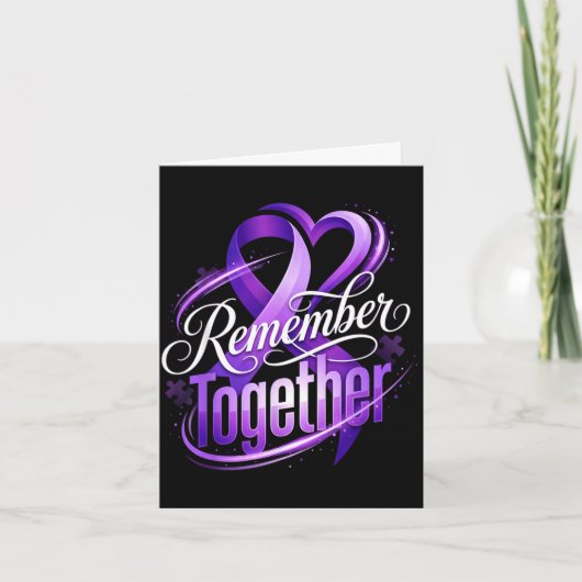 Memory loss alzheimer awareness month remember カード (正面)