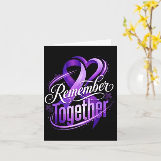 Memory loss alzheimer awareness month remember カード (黄色い花)