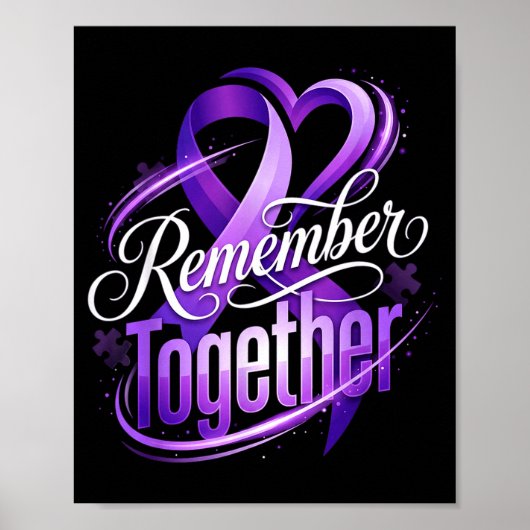 Memory loss alzheimer awareness month remember ポスター (正面)