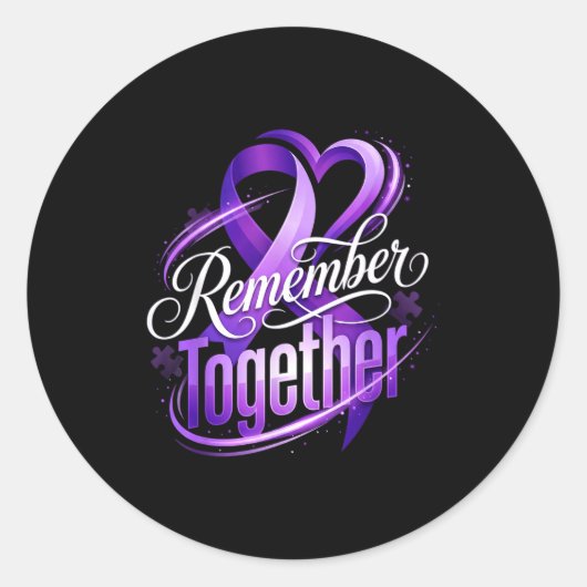 Memory loss alzheimer awareness month remember ラウンドシール (正面)