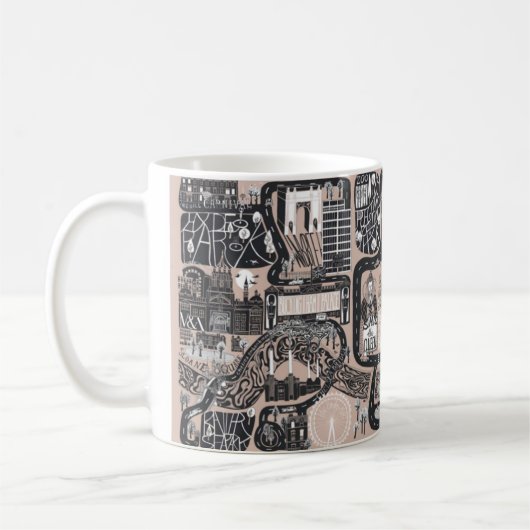 MEMORY MAPS MUG, ROSE // LONDON  コーヒーマグカップ (左)