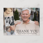 Memory of,悔やみや弔慰ありがとう写真コラージュ ポストカード (正面)