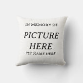 Memory of Pet Throw Pillow クッション (裏面)
