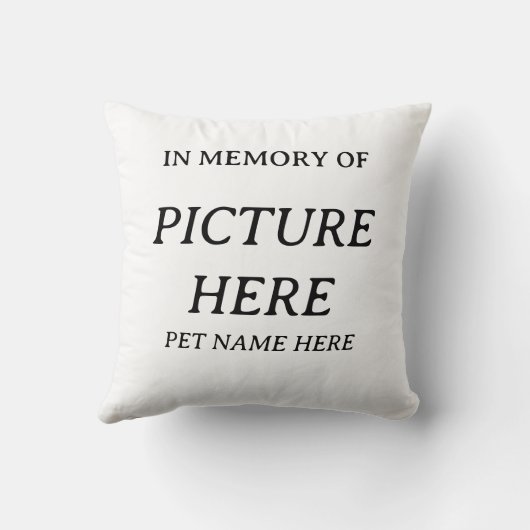 Memory of Pet Throw Pillow クッション (裏面)