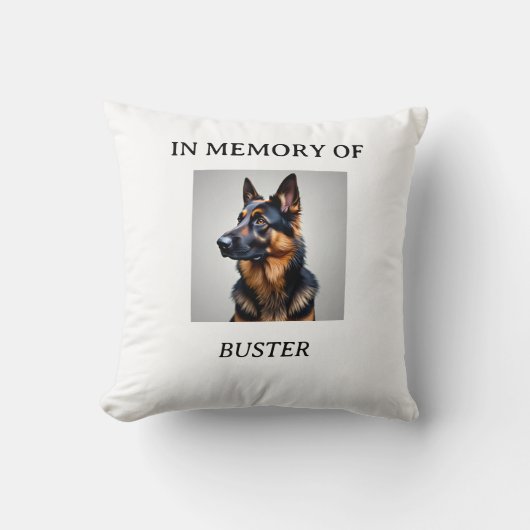 Memory of Pet Throw Pillow クッション (正面)
