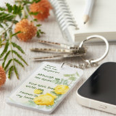  Memory Photo Yellow Roses Garden Flowers キーホルダー (正面右)