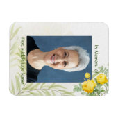  Memory Photo Yellow Roses Garden Flowers マグネット (横)