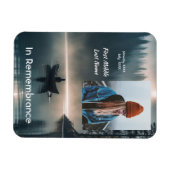 Memory Remembrance Keepsake Wilderness Lake Canoe マグネット (横)