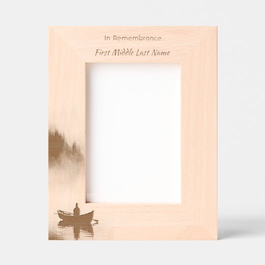 Memory Remembrance Keepsake Wilderness Lake Canoe レーザー彫刻フレーム (正面)