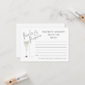 Memory with Bride Pearls Proseccoブライダルシャワー カード (正面/裏面インサイチュ)