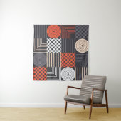 Memphis魔法：幾何学的バナーおもしろい タペストリー (インサイチュ(横))