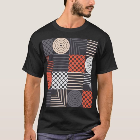 Memphis魔法:幾何学的バナーおもしろい Tシャツ (正面)