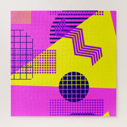 Memphis 80年代:幾何形状背景 ジグソーパズル (縦)