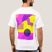 Memphis 80年代：幾何形状背景 tシャツ (裏面)