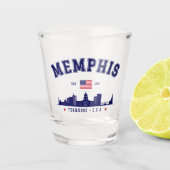 "Memphis– Cheers to 1819 & the Bluff City" ショットグラス (正面)