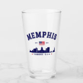 "Memphis– Cheers to 1819 & the Bluff City" タンブラーグラス (正面)