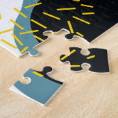 Memphis, cool, trendy, urban, modern illustration ジグソーパズル (側面)