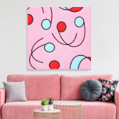 Memphis Design Drupes キャンバスプリント (インサイチュ (リビング))