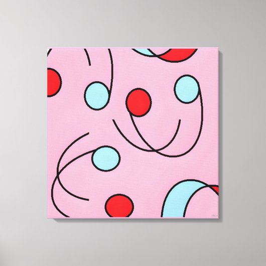 Memphis Design Drupes キャンバスプリント (正面)