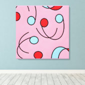 Memphis Design Drupes キャンバスプリント (インサイチュ (ウッドフロア))