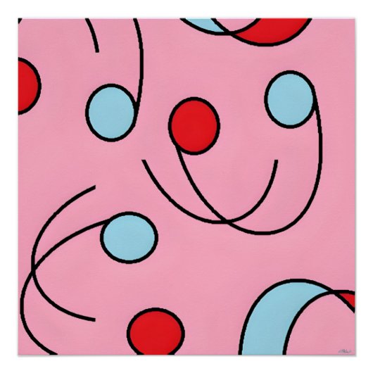 Memphis Design Drupes ポスター (正面)