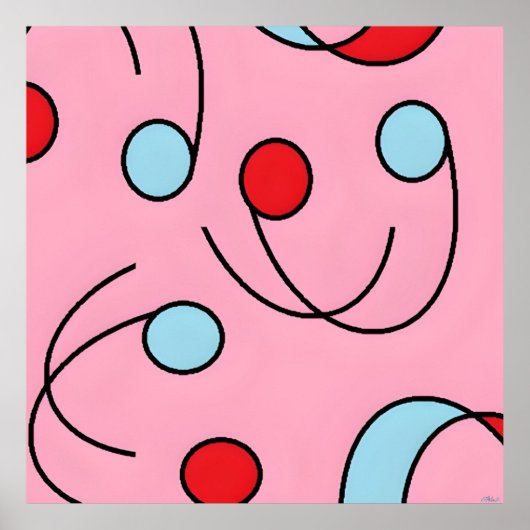 Memphis Design Drupes ポスター (正面)