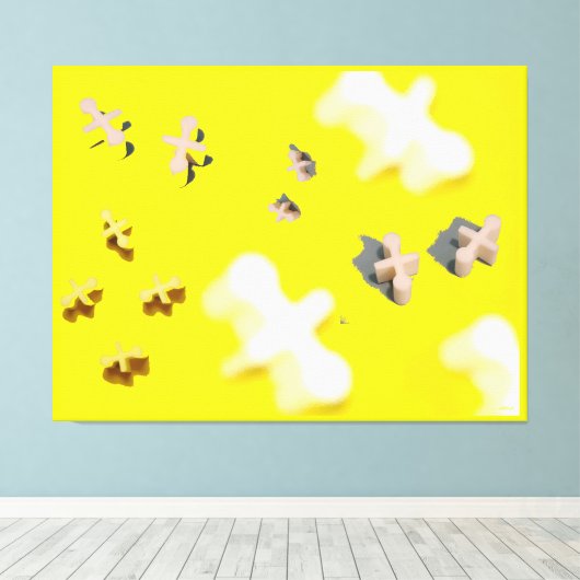 Memphis Design Jacks キャンバスプリント (インサイチュ (ウッドフロア))