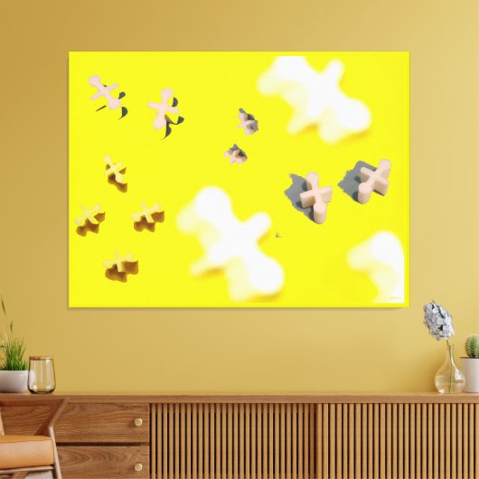 Memphis Design Jacks キャンバスプリント (インサイチュ (リビング))