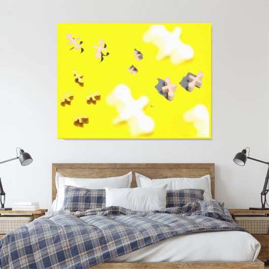 Memphis Design Jacks キャンバスプリント (インサイチュ (寝室))